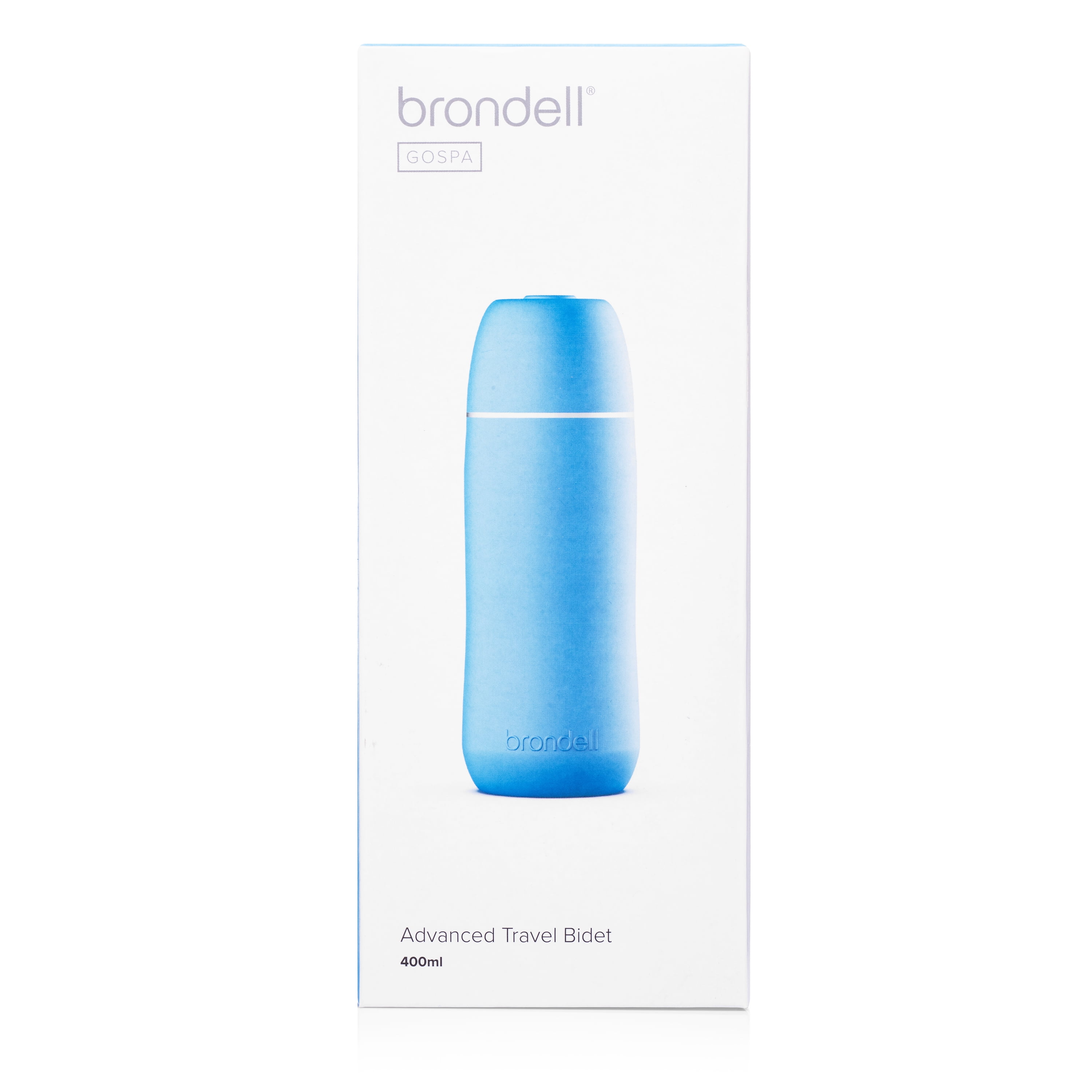 GoSpa Advanced Travel Bidet (400ml), Blue w/ Retractable Nozzle and Drawstring Carrying Bag