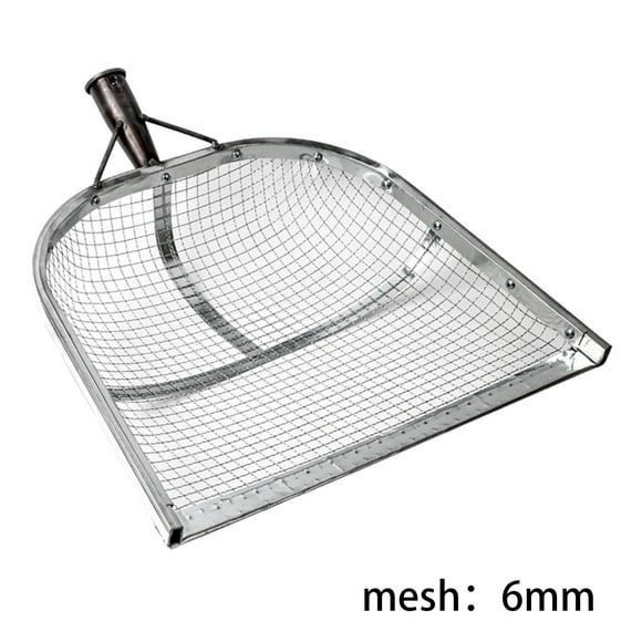 Binwennn Pelles de Terre en Acier Inoxydable à Filtre Faciles à Nettoyer Poignée Confortable Tamis Pelles de Terre Cour pour Tamiser les Grains de Maïs Fuite de Terre Pelle pour Grains de Maïs Tamis Enseignant Boîte à Outils Ensemble de Scies D8 Intelligent