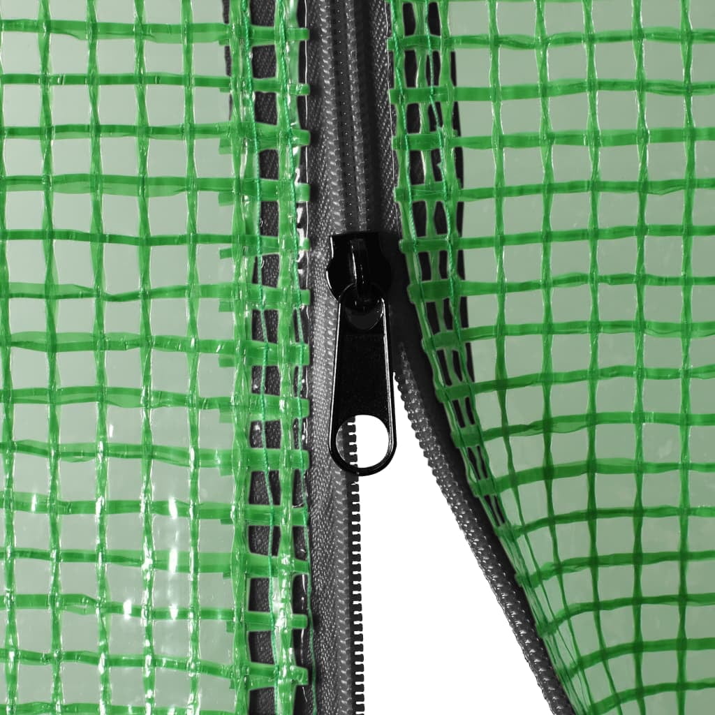 vidaXL Green PE Mesh Fabric Greenhouse Steel Frame 3.3'x1.6'x6.2' 5.4 ft² for Home Garden