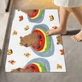 thumbnail image 2 of SKYSONIC Bathroom Rug Toiletry Mat Set, 2 pack Capybara in Pool Print, Fluffy Plush Absorbent Bath Rugs Carpet for Bathroom Floor Toilet Tub and Shower,23.6"x15.7"+17.3"x13.4", 2 of 7