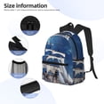 thumbnail image 5 of Gaeub Moonlit Night Sea Sailboat School Backpack Waterproof Bookbag for Men Women College High School Bags, 5 of 8