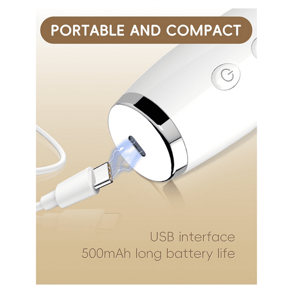 Pore Blackhead Remover Vacuum - Face Cleaner and Blackhead Extractor, Pore Vacuum Kit for Women & Men,1 x Beauty instrument 5 x Replacement head 1 x Charging cable,White