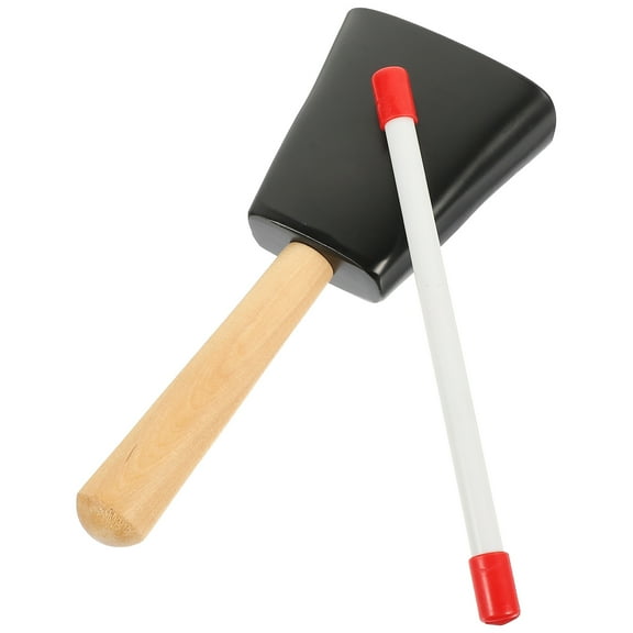 HONMEET Metal Cowbell with Wooden Handle, Sports and Music Accessory for Football Games, Bands, and Outdoor Events