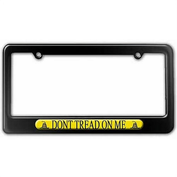 Gadsden Flag Don't Tread on Me License Plate Tag Frame, Multiple Colors