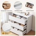 thumbnail image 3 of Ktaxon Solid Wood 3 Drawer Dresser Nightstand Modern Wood Chest of Drawers Bedroom Modern Stylish Farmhouse Finish, White, 3 of 10