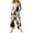 White, variant on Women's Sleeveless Christmas Print Jumpsuit - Casual Cotton Romper, Black Size L