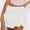 White, variant on DuoJiaJ Women's Pleated Mini Skirt Lace High Waisted Ruffles Short Skirts Black L