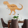 thumbnail image 2 of Reloj de pared,Relojes de madera silenciosos que no hacen tictac para la habitación de los ,Reloj de pared con pilas de de dinosaurio de madera,Relojes colgantes Reloj Animal Gloria Reloj de pared, 2 of 7