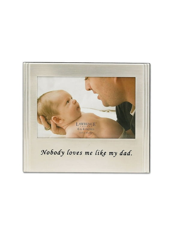 Lawrence Frames Brushed Metal 4x6 Dad Picture Frame - Sentiments Collection 507864