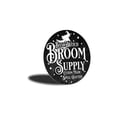 thumbnail image 3 of Basic Witch Broom Supply Halloween Aluminum Metal Decor Sign - 12" Round, 3 of 4
