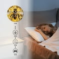 thumbnail image 3 of Modern Round Wall Clocks Non-Ticking Silent Clocks Battery Operated Quartz Clock Decorative for Bathroom,Office-Expressive Bee With Black And Yellow Stripes On Body(14inch), 3 of 4