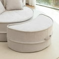 thumbnail image 5 of New Oversized Round Accent Barrel Chair Sets with 5 Pillows Soft Chenille Upholstered Armchair Lazy Lounge Sofa with Ottoman for Living Room/Bedroom/Reading Room/Guestroom, 5 of 7