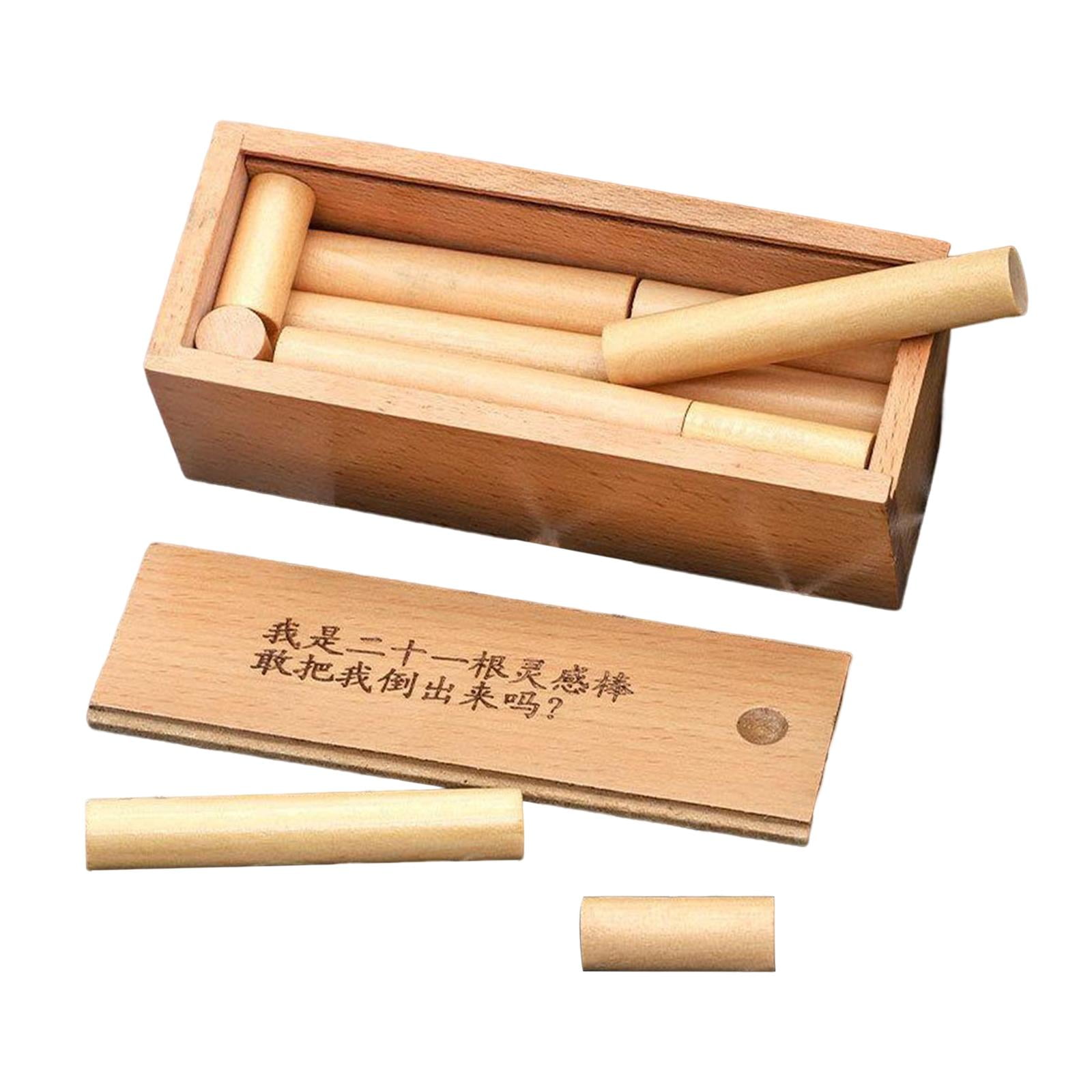 Wooden Cylinder Puzzle Toy Assembly & Disentanglement Puzzles Lock