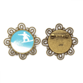 thumbnail image 1 of El deporte del esquí acuarela ilustración patron Broche de flores, regalo de joyería para mujeres y niñas Unbranded M, 1 of 3