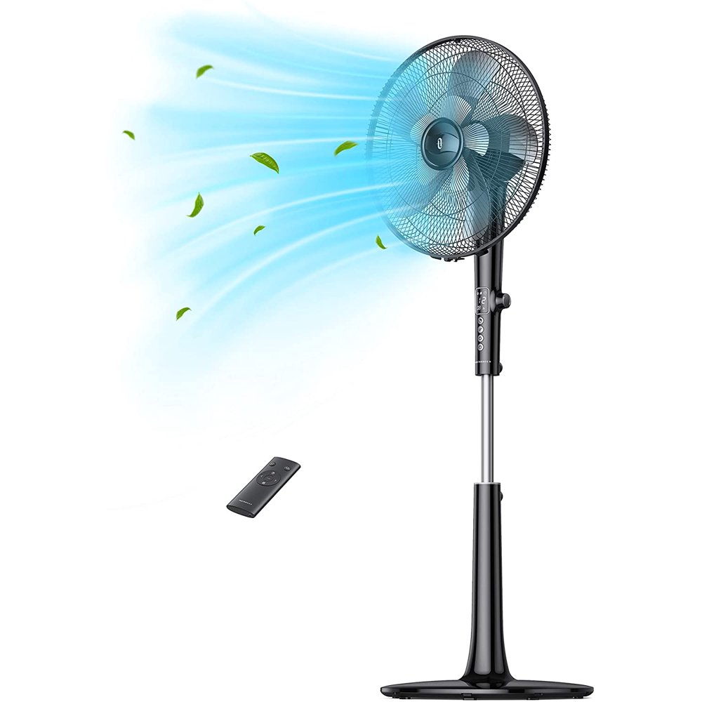 TaoTronics TT-TF010 Pedestal Fan, Oscillating Standing with Remote, 18