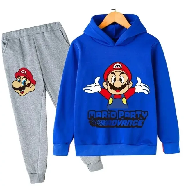 Super Mario Bros, 2024 Sudadera con capucha de manga larga para niños, pantalones largos, abrigo informal para niños y niñas, suéter lindo para niños