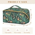thumbnail image 4 of FORMRS Makeup Bag Travel Cosmetic Organizer for Women Fold Flat Zipper Pouch with Handle, Green Vibrant Forest Pattern, 4 of 8