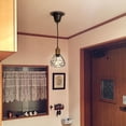 thumbnail image 4 of KAYYELAMP Hanging Light E26 Connection Walnut Base Black Hollow Shade Vintage Pendant Lamp Replacement Downlight for Kitchen Island Dining Table Loft(No Bulb), 4 of 6