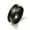 Black, variant on Stainless Steel Grooved Inlay Ring Blank Rose Gold Tone 8mm R49