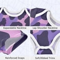 thumbnail image 3 of Purple Leopard Skin Texture Pure Cotton Bodysuit Short Sleeve Pajamas One-Piece Romper Unisex 18M, 3 of 6