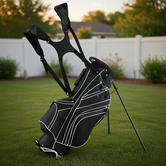 Yardi Yard Golf Stand Cart Bag with 6-Way Divider Carry Pockets-Black, Lightweight Golf Stand Bag for Men & Women,Multiple Pockets, Lightweight & Durable