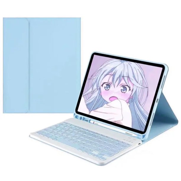 CKLXNGT Funda protectora delgada con teclado de 10.ª generación y correa para iPad de 11 pulgadas (2018/2020/2021/2022), iPad Air 4/Air 5 (10,9-10,2 pulgadas), 7.ª/8.ª/9.ª generación (12,9-10,5