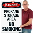thumbnail image 2 of Propane Storage Area No Smoking Sign, OSHA Danger Sign, 24x36 Corrugated Plastic, 2 of 7