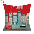 thumbnail image 1 of HEVIRGO Housse de Coussin en Lin avec Motifs de Drapeaux de Londres, 1 of 10