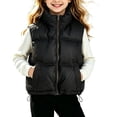 thumbnail image 6 of Aofany Puffer Vest for Toddler Kids Girls Zip up Stand Collar Sleeveless Thermal Warm Jacket Padded Lining Outerwear with Side Pockets 2-15 Years, 6 of 7
