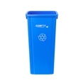thumbnail image 2 of Clean Tek Professional 23 gal Square Blue Plastic Recycling Bin - 16" x 15 3/4" x 30 3/4" - 1 count box, 2 of 7