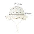 thumbnail image 3 of Zwiiyzr Infant Bucket Hat Wide Brim Baby Summer Sun Protection Floppy Fashion Print Sun-hat Outdoor Cute Sunscreen F 3-12 Months, 3 of 4