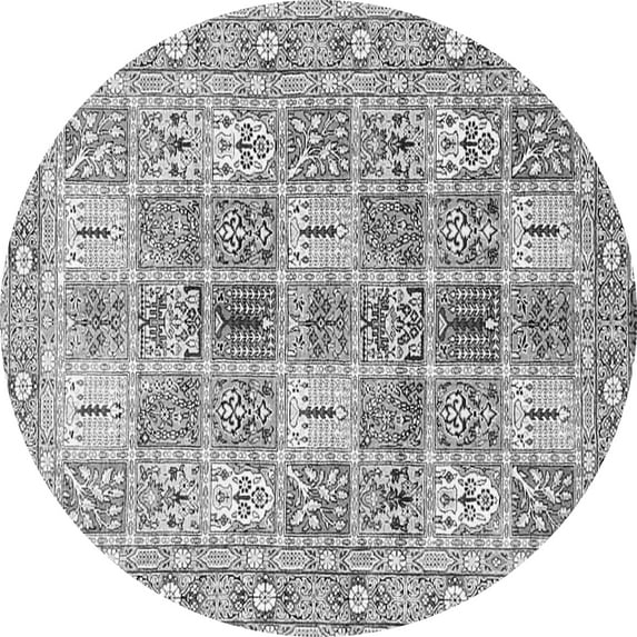 Ahgly Company Indoor Round Persian Gray Traditional Area Rugs, 7' Round