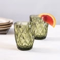 thumbnail image 7 of STP GOODS Vintage Embossed Glasses Set of 6 pcs 8.1 fl oz (240 ml) Glass Drinking Glasses Glass Tumbler Set of 6 Vintage Water Glasses Glassware for Water Cocktail, Green, 7 of 7