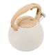 thumbnail image 5 of Tetera con silbido de 3L, tetera de acero inoxidable 304 con agarre para estufa, tetera de té de granja para cocina casera, color blanco, 5 of 8