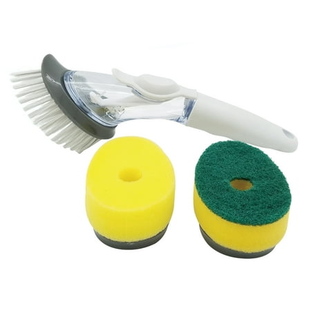 Real Home Deluxe 3-Piece Soap Dispensing Scrub Brush Set