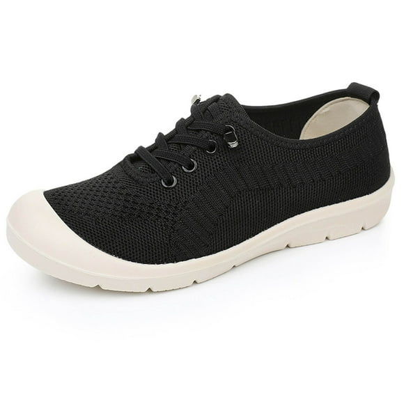 Xfvqtps Womens Fashion Flat Shoes Round Toe Comfortable Breathable Slip on for Daily Wear Non Slip Lightweight Casual Shoes for Walking Party Office Black