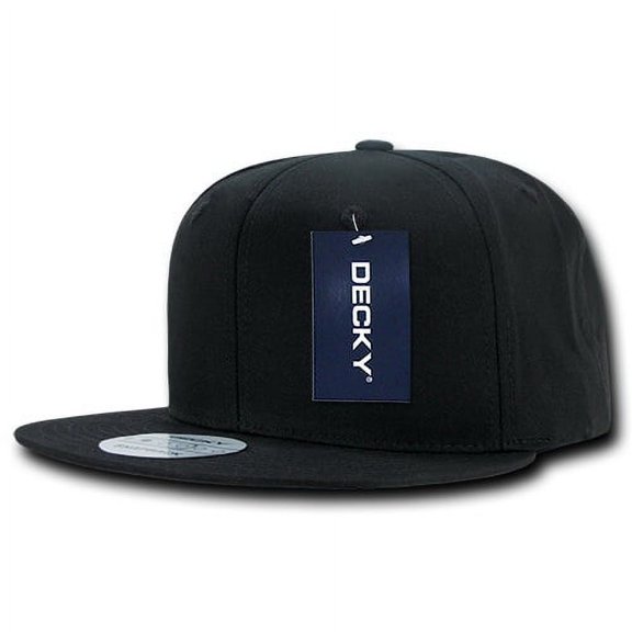 Decky 361 Cotton Snapbacks, Black