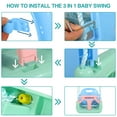 thumbnail image 3 of RedSwing 3-in-1 Baby Swing Seat, Toddler Swings, Anti-Flip Snug & Secure Detachable Infants to Teens Kids Swing Seat for Outside Playground, Blue Green Pink, 3 of 9