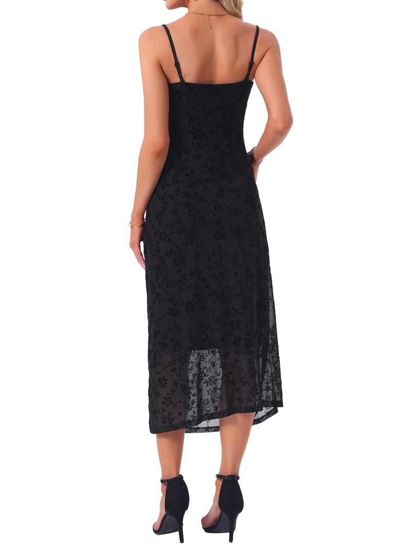 Inspire Chic Women's Maternity Dress Mesh Ruched Side Bodycon Spaghetti Strap Pregnancy Dresses for Wedding Guest Black Floral 2XL Inspire Chic Women's Maternity Dress Mesh Ruched Side Bodycon Spaghetti Strap Pregnancy Dresses for Wedding Guest Black Floral 2XL