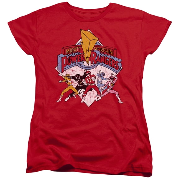 Power Rangers - Retro Rangers - Women's Short Sleeve Shirt - Large