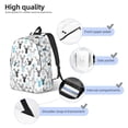 thumbnail image 3 of Disketp Winter Art Blue and Black Moose print Canvas Backpack Lightweight Travel Daypack Student Rucksack Laptop Backpack-, 3 of 5