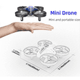 thumbnail image 3 of ATOYX Mini Drone for Kids with LED Lights, Indoor Outdoor Portable RC Nano Drone Quadcopter with Auto Hovering, Headless Mode, 2 Batteries and Remote Control,Gifts for Boys and Girls,Blue, 3 of 11