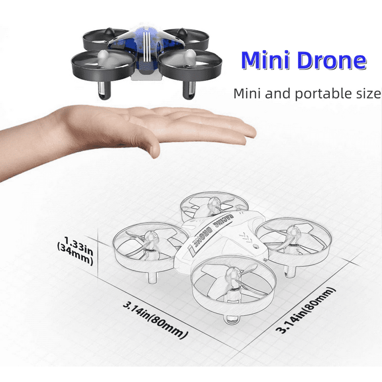 Drone Enfant - Mini Drone Jouets Quadcopter,ATOYX AT-66 Bleu