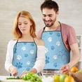 thumbnail image 3 of Blue Dog Paw Footprint Apron-Garden Aprons for Women with Pockets-Cotton Linen Waterproof Kitchen Cooking Gardening Aprons Adjustable for Kitchen,Cooking,BBQ and Salon 33x27 Inch, 3 of 3