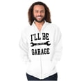 thumbnail image 5 of I'll Be In the Garage Wrench Joke Men's Big & Tall Graphic Zip Up Hoodie Brisco Brands 5X, 5 of 6