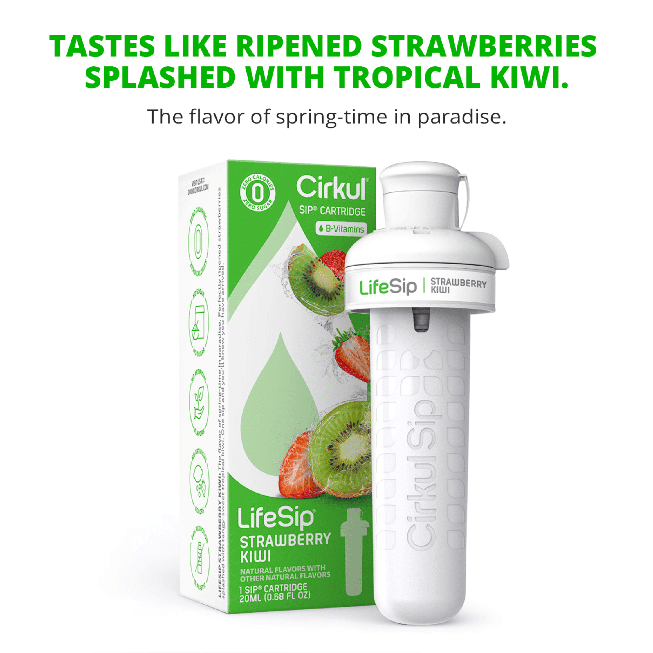 (2 pack) Cirkul LifeSip Strawberry Kiwi Flavor Cartridge, Drink Mix, 1-Pack
