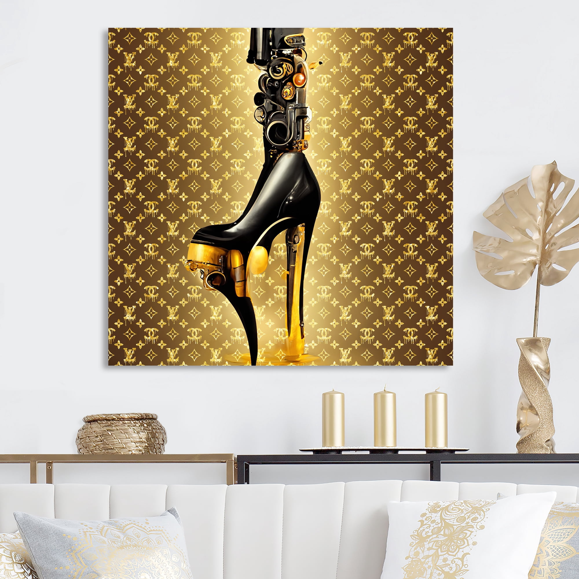 Designart Luxury Brand Bionic Heel IV Canvas Wall Art