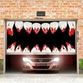 thumbnail image 2 of Halloween Garage Door Banner Cover with Grommets Halloween Decorations Set Footprints Handprints Ghost Horror Birthday Decorations Halloween Party Decorations, 6 x 13ft (Vivid Style), 2 of 6