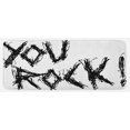thumbnail image 1 of Saying Kitchen Mat, Phrase Positive Life Day You Rock Slogan Teen Print, Plush Decorative Kitchen Mat with Non Slip Backing, 47" X 19", Black and White, by Ambesonne, 1 of 1