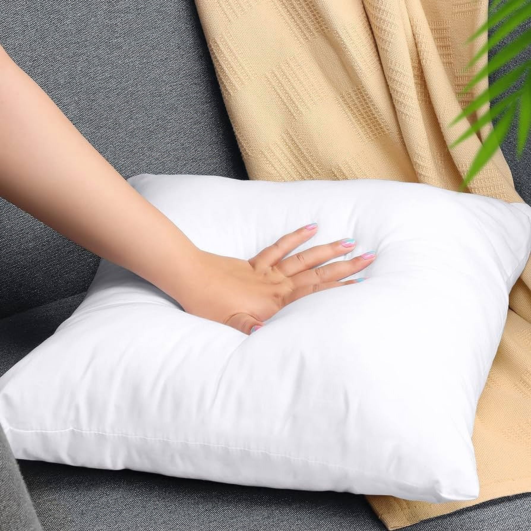 ANA 18 X 18 Pack of 4 pc Hypoallergenic Square Form Decorative Throw Pillow Inserts Couch Sham Cushion Stuffer,Square Pillow Form for Patio, Furniture, Bed, Living Room, Garden